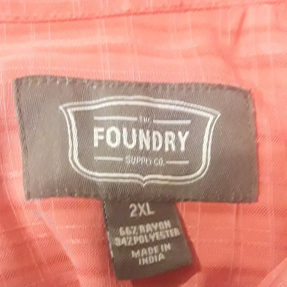 SOLD! THE FOUNDRY SUPPLY COMPANY SHORT SLEEVE BUTTON DOWN 1 POCKET SZ 2XL SHIRT - Picture 5 of 9